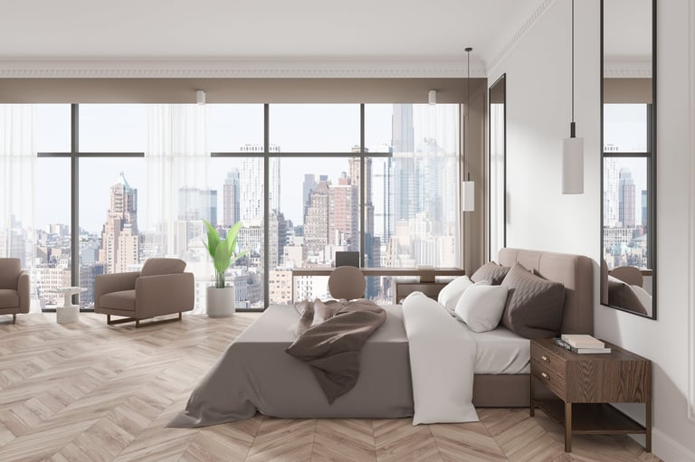 Modern bedroom view